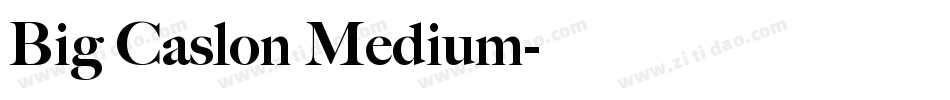 Big Caslon Medium字体转换